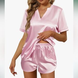Pink Silk PJ Set